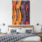 Vintage stilisierte Tulips Leinwanddruck (Insitu (Schlafzimmer))