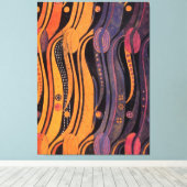 Vintage stilisierte Tulips Leinwanddruck (Insitu (Holzboden))