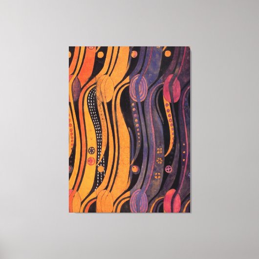 Vintage stilisierte Tulips Leinwanddruck (Vorderseite)