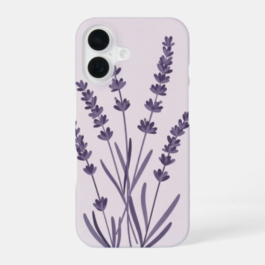 Vintage stilisierter Lavendel iPhone 16 Hülle (Rückseite)