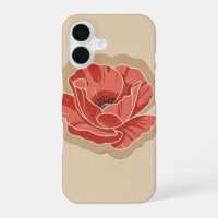Vintage stilisierter Mohn