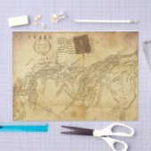 Vintage Stilkarte für das Pergamentpapier Seidenpapier (Handwerk)