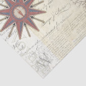 Vintage Stilkarte mit Compass Seidenpapier (Ausschnitt)