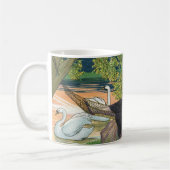 Vintage Stille: Frau im Gartenhammock Kaffeetasse (Links)