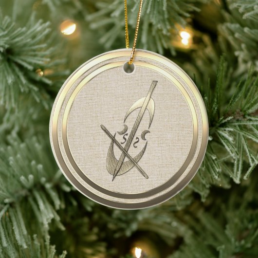 Vintage Stille Gold Keramik Locarno Ornament (Baum)