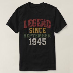 Vintage Stillegende Seit September 1945 drucken T-Shirt