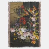 Vintage Stillleben Blume und Früchte Decke (Vorderseite Vertikal)