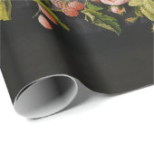 Vintage Stillleben Blume und Früchte Geschenkpapier (Rolleneckpunkt)