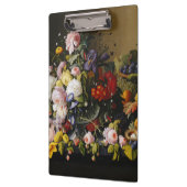 Vintage Stillleben Blume und Früchte Klemmbrett (Links)