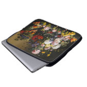 Vintage Stillleben Blume und Früchte Laptopschutzhülle (Vorne Knopf)