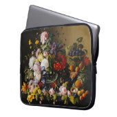 Vintage Stillleben Blume und Früchte Laptopschutzhülle (Vorderseite Links)