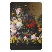 Vintage Stillleben Blume und Früchte Mini Klemmbrett (Rückseite)