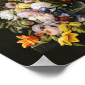 Vintage Stillleben Blume und Früchte Poster (Ecke)