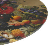 Vintage Stillleben Blume und Früchte Schneidebrett (Ecke)