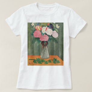 Vintage Stillleben mit rosa Blumen von Henri Rouss T-Shirt