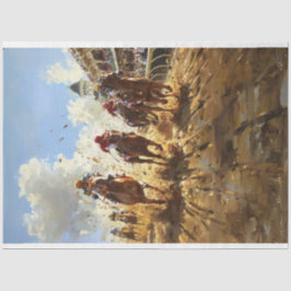 Vintage Stilmalerei Kentucky Derby Decoupage Seidenpapier