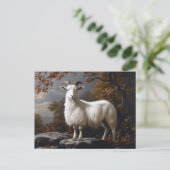 Vintage Stilmalerei mit Proud Ram Postkarte (Stehend Vorderseite)