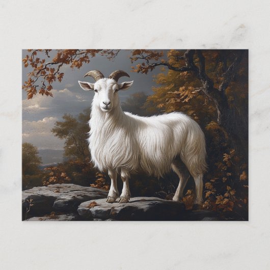 Vintage Stilmalerei mit Proud Ram Postkarte (Vorderseite)