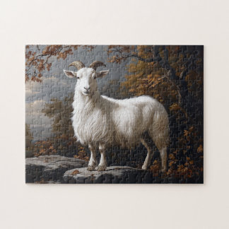 Vintage Stilmalerei mit Proud Ram Puzzle