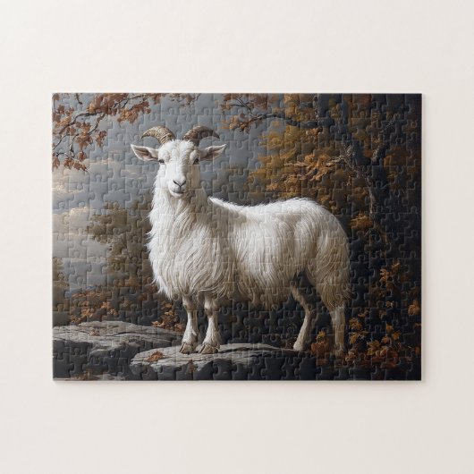 Vintage Stilmalerei mit Proud Ram Puzzle (Horizontal)