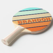Vintage Stilretusche mit fettformatiertem Strichen Tischtennis Schläger (Vorderseite)