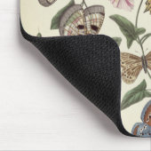 Vintage Stilschmetterlinge und Mottenmalerei Mousepad (Ecke)