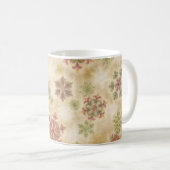 Vintage Stilschneeflocken mit anpassbarem Text Kaffeetasse (VorderseiteRechts)