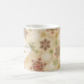 Vintage Stilschneeflocken mit anpassbarem Text Kaffeetasse (Mittel)