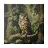 Vintage Stilschüssel im verzauberten Wald Fliese (Vorderseite)