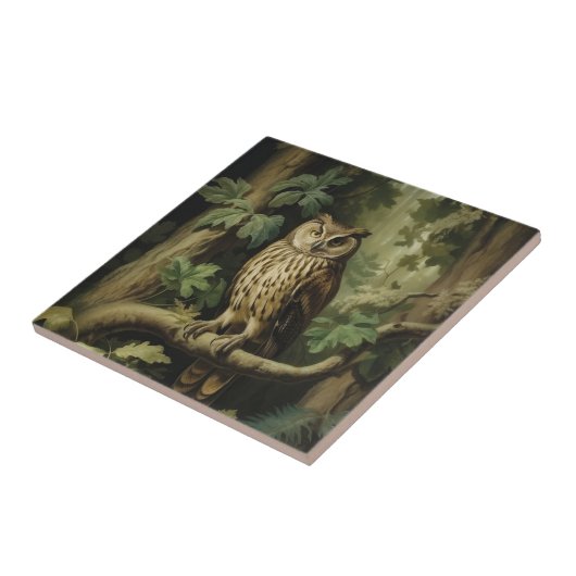 Vintage Stilschüssel im verzauberten Wald Fliese (Seite)