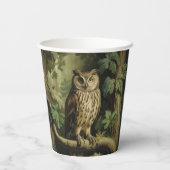Vintage Stilschüssel im verzauberten Wald Pappbecher (Rückseite)