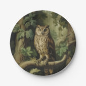 Vintage Stilschüssel im verzauberten Wald Pappteller (Vorderseite)