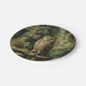 Vintage Stilschüssel im verzauberten Wald Pappteller (Schrägansicht)