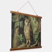 Vintage Stilschüssel im verzauberten Wald Wandteppich Mit Holzrahmen (Gewinkelt)