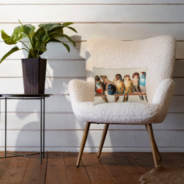 Vintage Stilsperre von Perched Birds Dekokissen