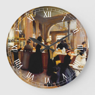 Vintage Stiluhr mit Konditorei Shoppe Art Große Wanduhr