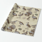 Vintage Stilvögel Geschenkpapier (Ungerollt)