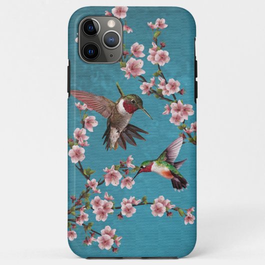 Vintage Stilvögel und Blüten Case-Mate iPhone Hülle (Rückseite)