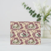 Vintage Stilvögel und Noten Postkarte (Stehend Vorderseite)