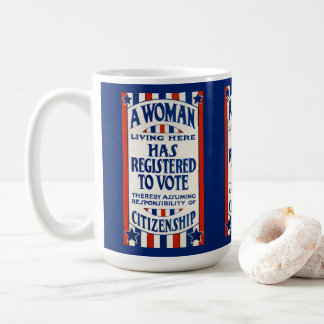 Vintage Stimmrechte von Frauen unterstützen Neudru Kaffeetasse