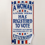 Vintage Stimmrechte von Frauen unterstützen Neudru Strandtuch (Vorderseite)