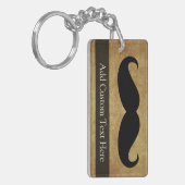 Vintage Stöcke mit benutzerdefiniertem Text Schlüsselanhänger (Vorderseite links)