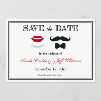 Vintage Stöcke und Lippen Speichern Sie die Datums Save The Date