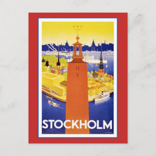 Vintage Stockholm Schweden Postkarte