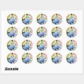 Vintage Stoffe in Blume Muster Stickers (Blatt)