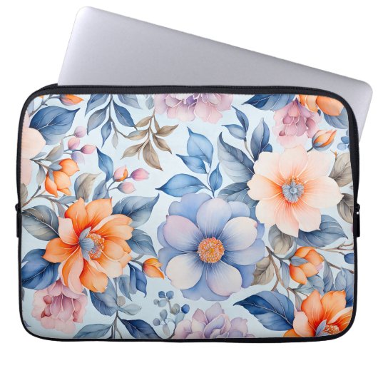 Vintage Stoffe in Farbtönen Laptopschutzhülle (Vorderseite)