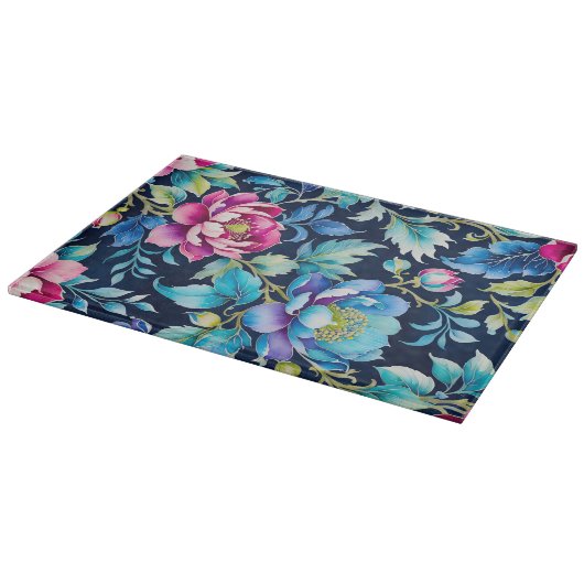 Vintage Stoffe und Gemälde Schneidebrett (Ecke)