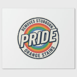 Vintage-Stolz-Protest Regenbogen-Abzeichen Vektor- Geschenkpapier