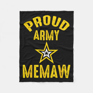 Vintage stolze Army MEMAW Veteranen Familienzusamm Fleecedecke
