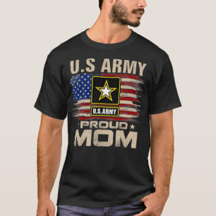 Vintage, stolze Mama unter amerikanischer Flagge T-Shirt